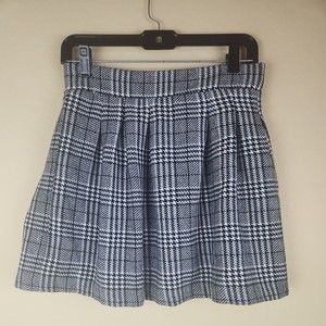 Candies tweed plaid pleated Flare Skirt Size 7‎ Academia Preppy layered